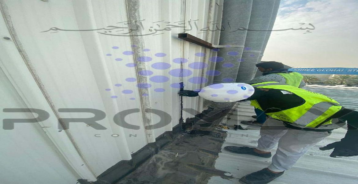 Noon - metal roof waterproofing project by Promax in Dubai, UAE